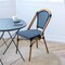 Merrick Lane Sacha Stacking Bistro Chair with PE Seat and Back and Aluminum Frame for Indoor/Outdoor Use